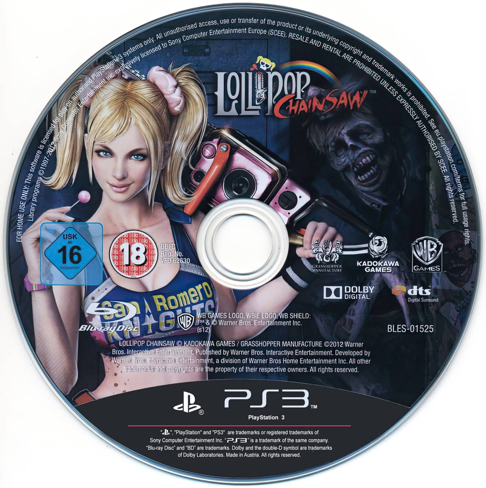 Лицензионный диск Lollipop Chainsaw для PlayStation 3